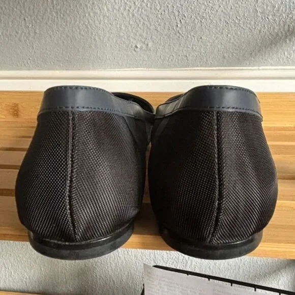 AUTHENTIC FENDI COLIBRI' MESH & LEATHER POINTED TOE FLATS SIZE 39 (8.5) - Picture 6 of 15